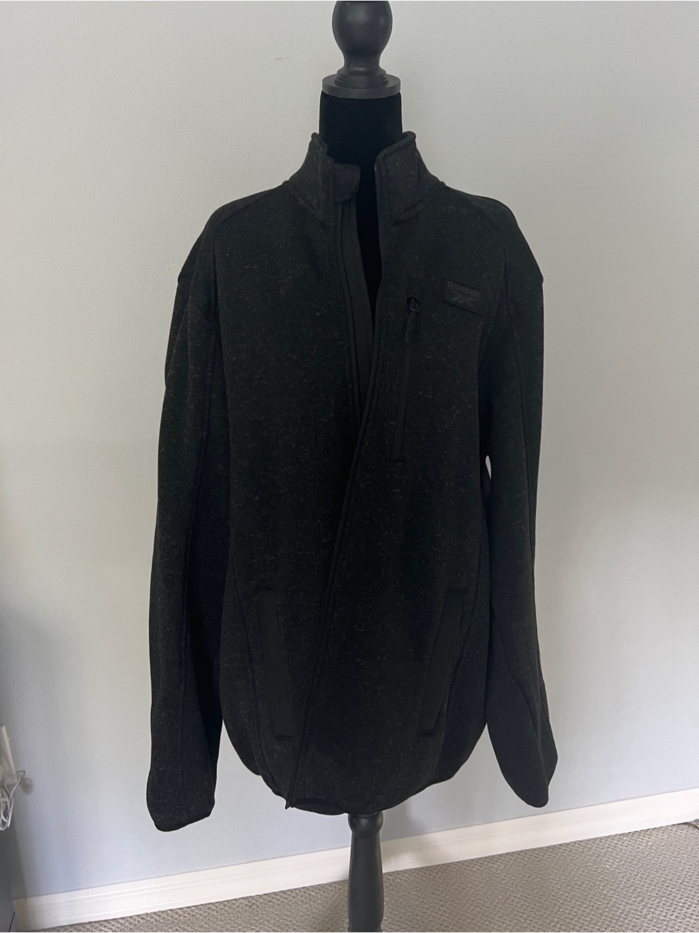 Reebok Men's Black Lightweight Zip-Up Jacket